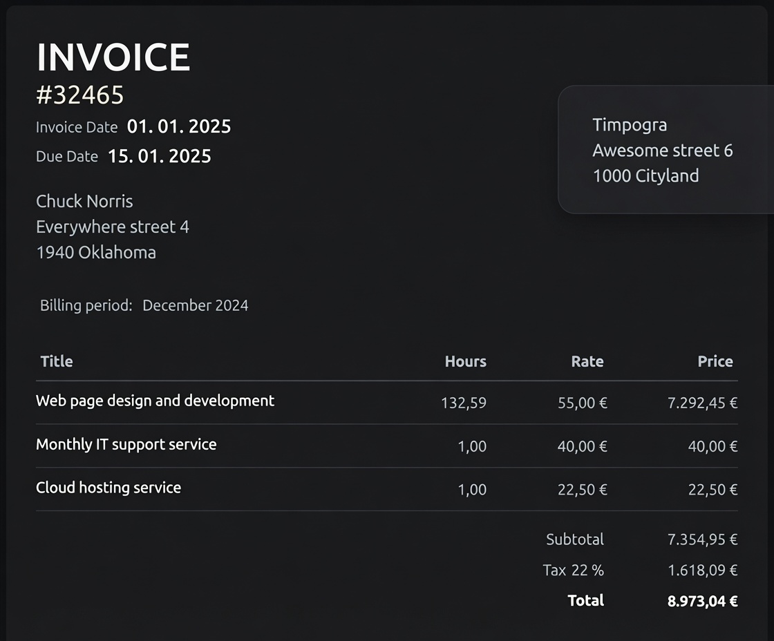 Invoice generator